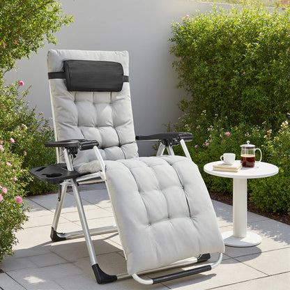 2 Portable Recliner Camping Patio Outdoor Garden Lounge Chair.