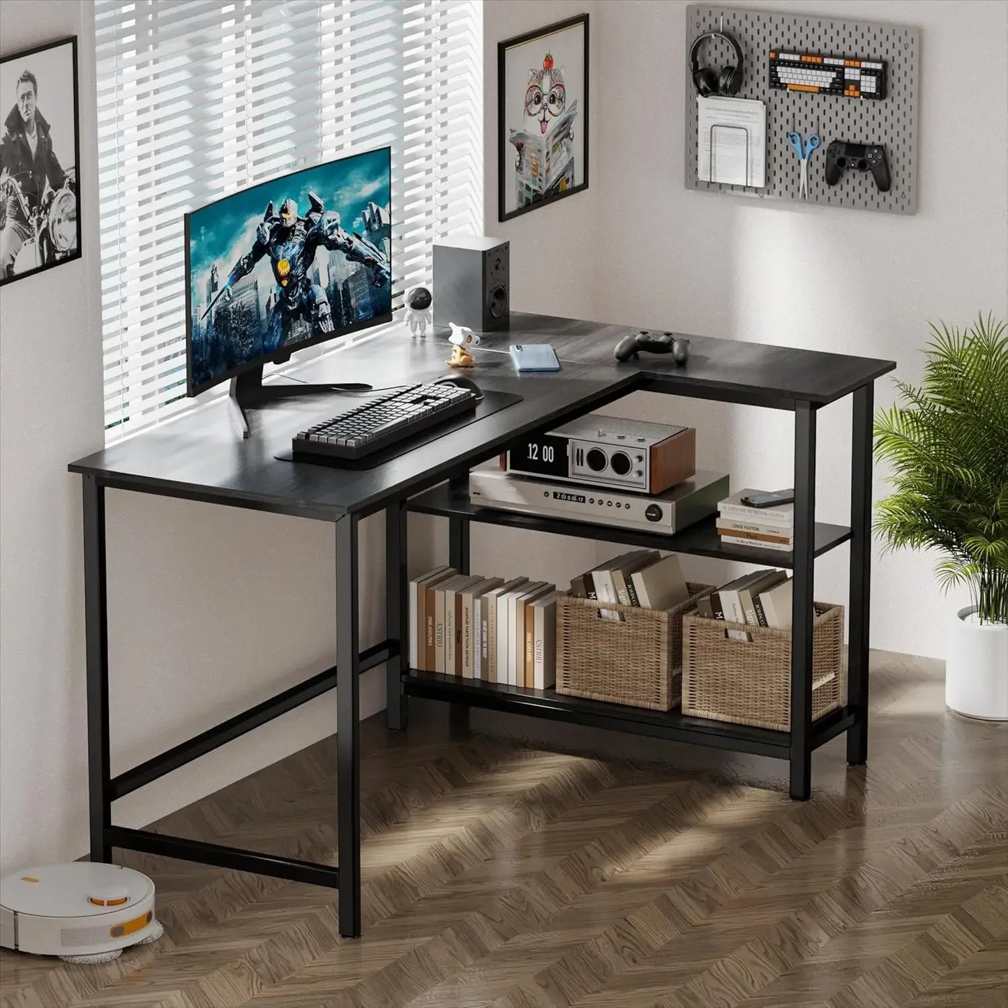 L Shaped Desk - 39" Home Office Computer Desk