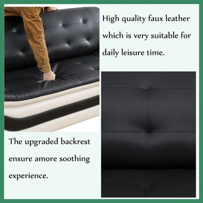 Leather Sofa Set,Leather Sofa Set for Living Room Furniture Sets, Loveseat Sofa with Chair 3-Piece for Living Room/Office