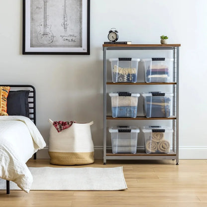 20 Qt. Plastic Storage Bins with Lids, Stackable Storage Containers