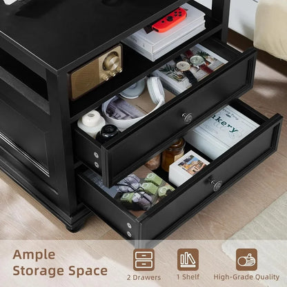 24" Wide End Table with Dresser for Bedroom