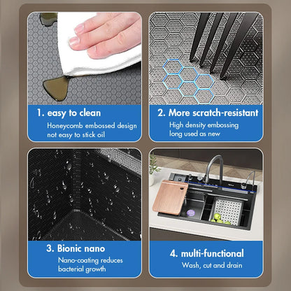 Large Single Slot Integrated Digital Display Faucet Set