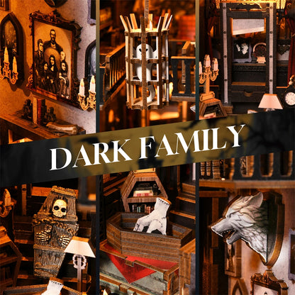 Wednesday Halloween Bookshelf Dollhouse