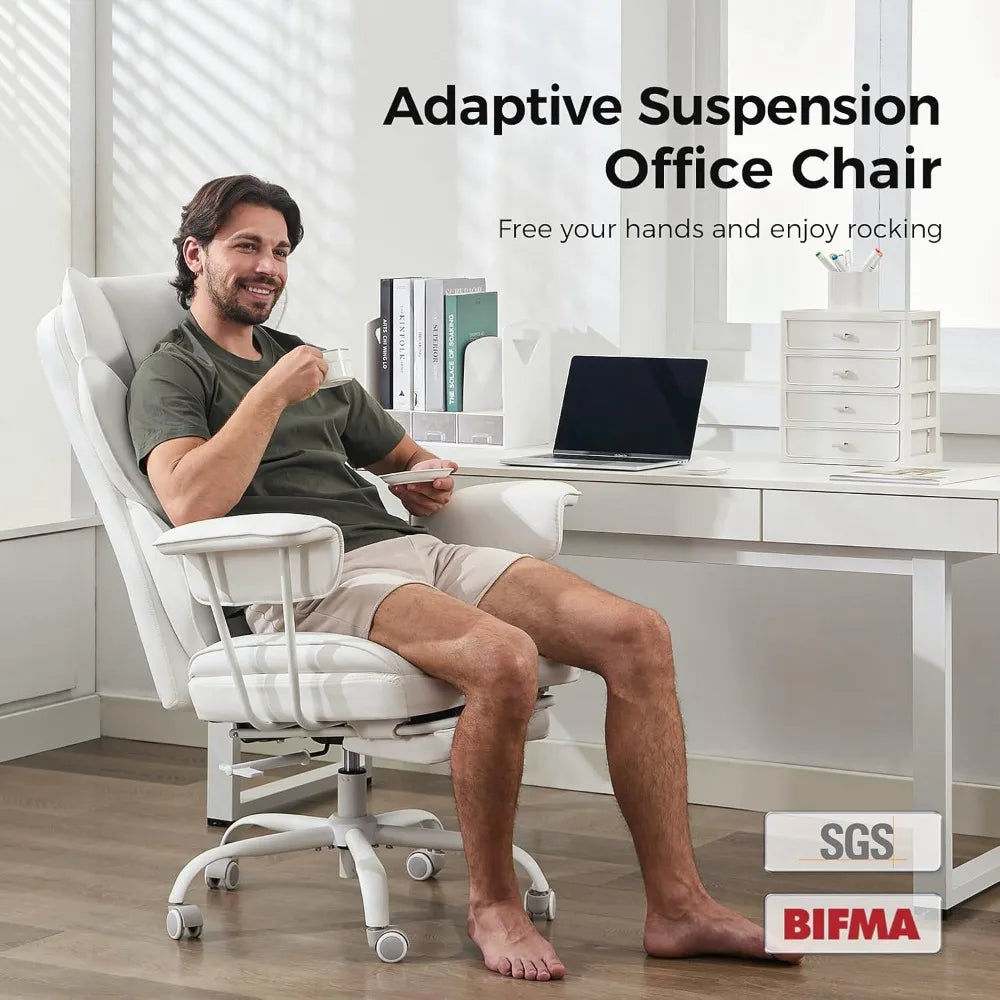 Wide Ergonomic Executive with Footrest,High Back Lumbar Support