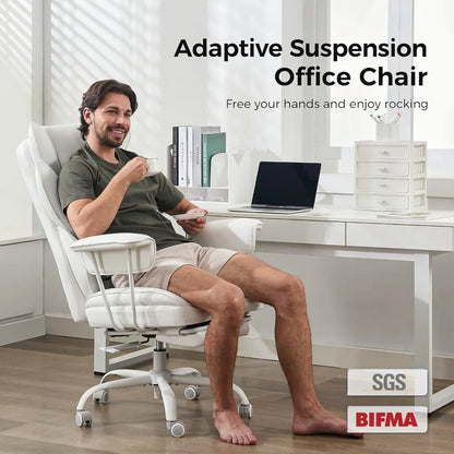 Wide Ergonomic Executive with Footrest,High Back Lumbar Support