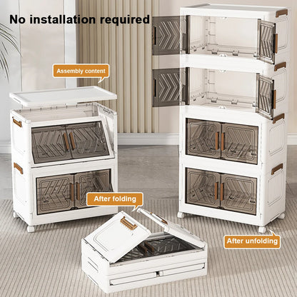 Foldable Organization 4 Tier Stackable Storage Bins