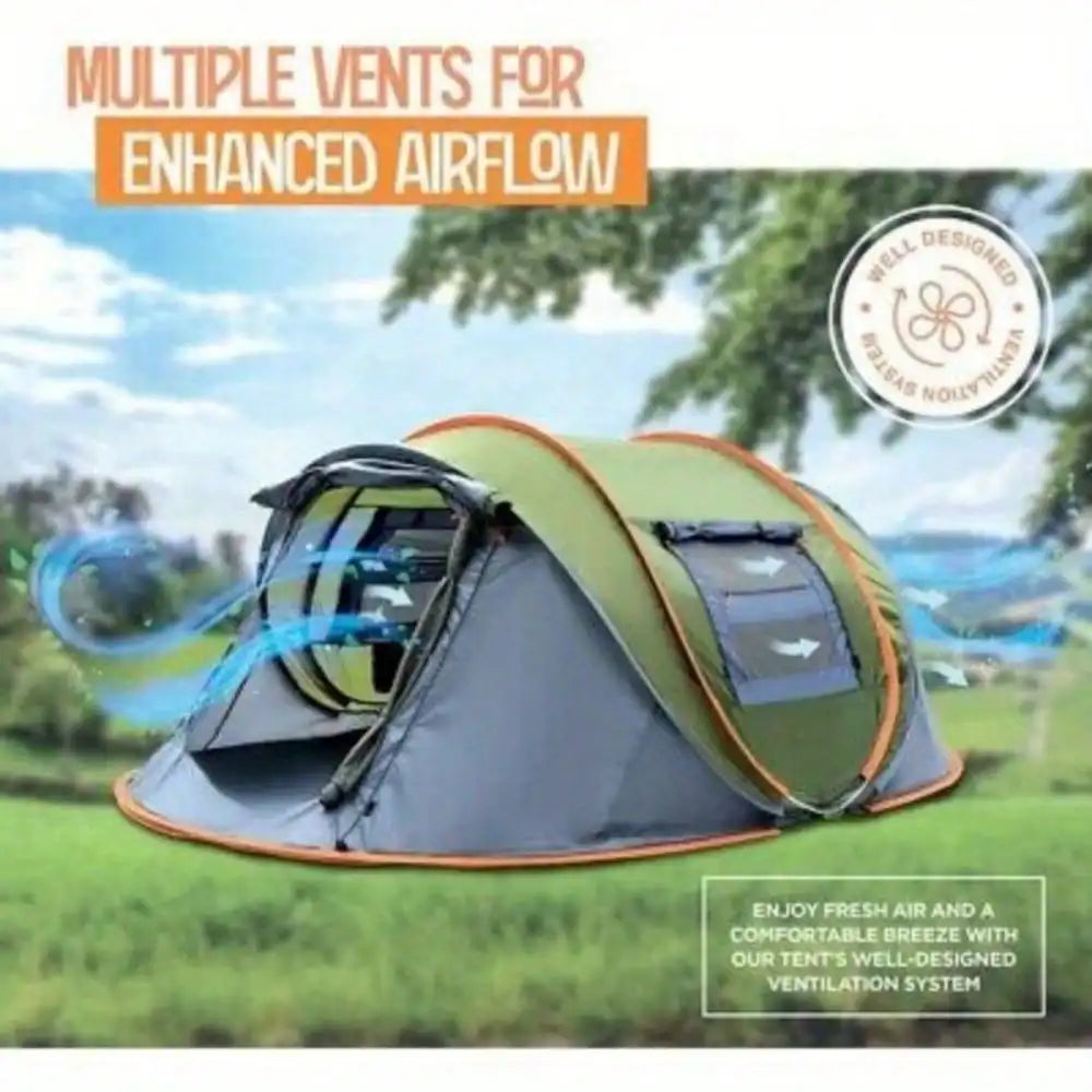 Camping Tent - 4-Person Easy Pop Up Tent