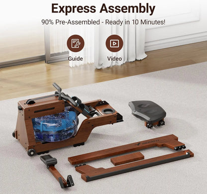 Solid Wood Row Machine with LCD Digital Monitor