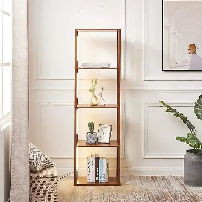 LED Display Shelf with Dimmable Lights