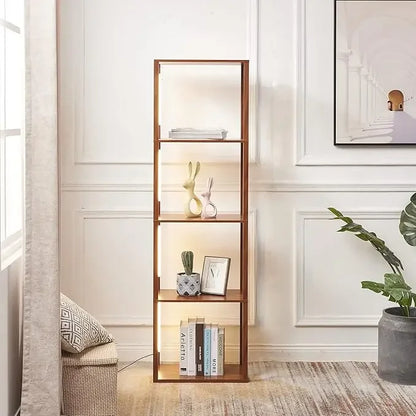 LED Display Shelf with Dimmable Lights