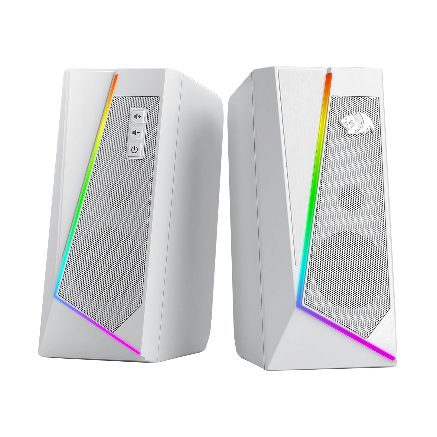 PC Stereo Speaker with 6 Colorful LED Modes,