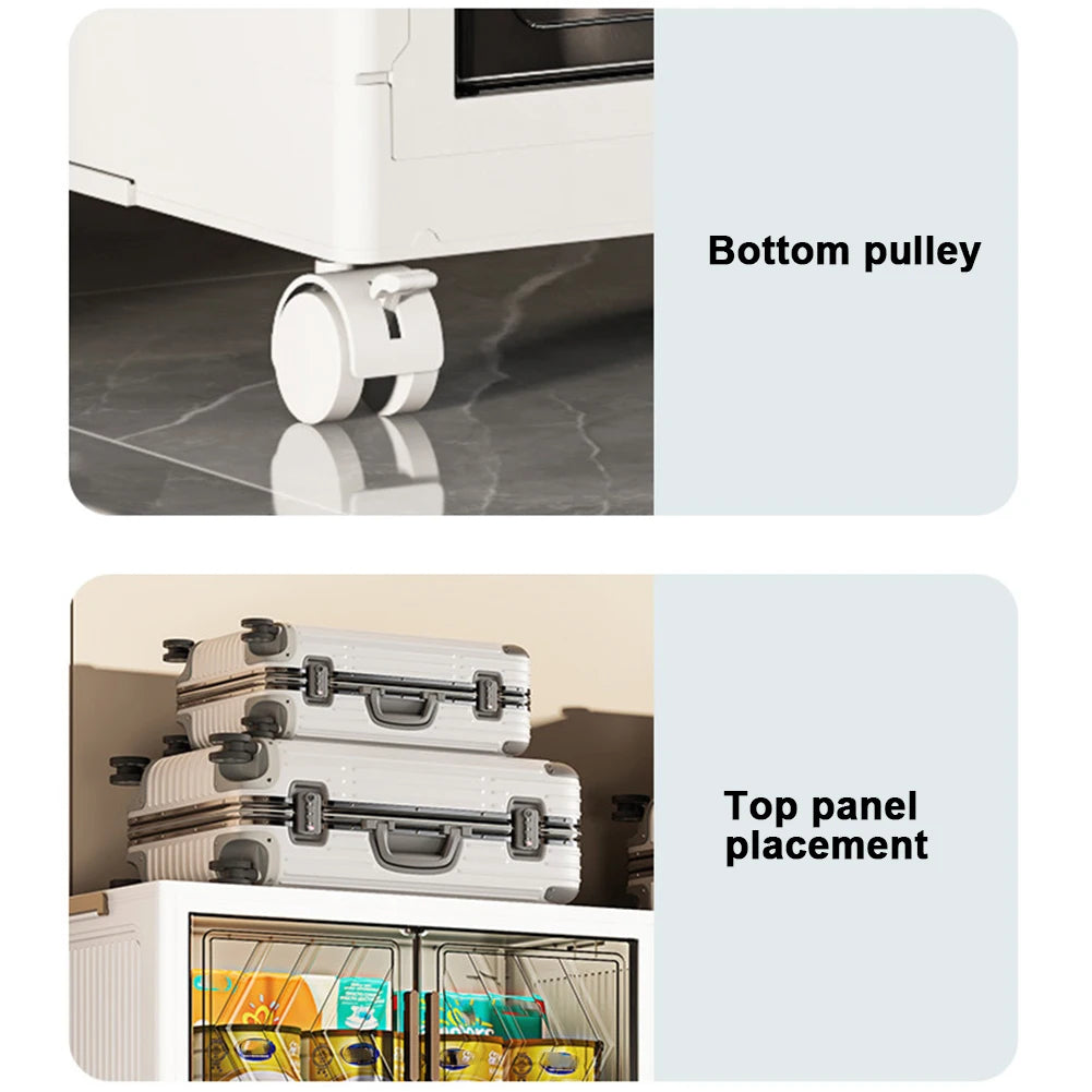 Foldable Organization 4 Tier Stackable Storage Bins