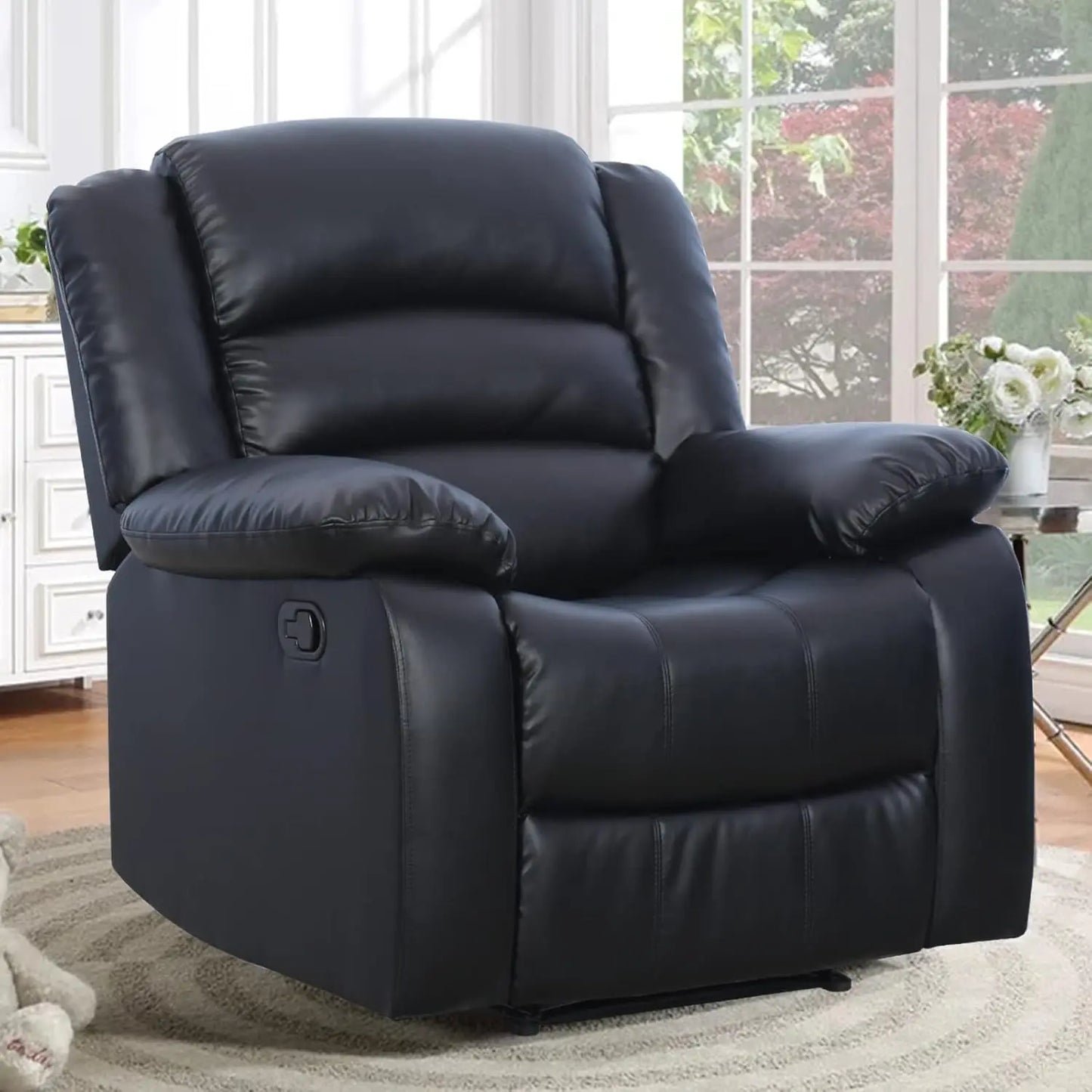 Gray Manual Reclining Chairs for Adults, Living Room Single