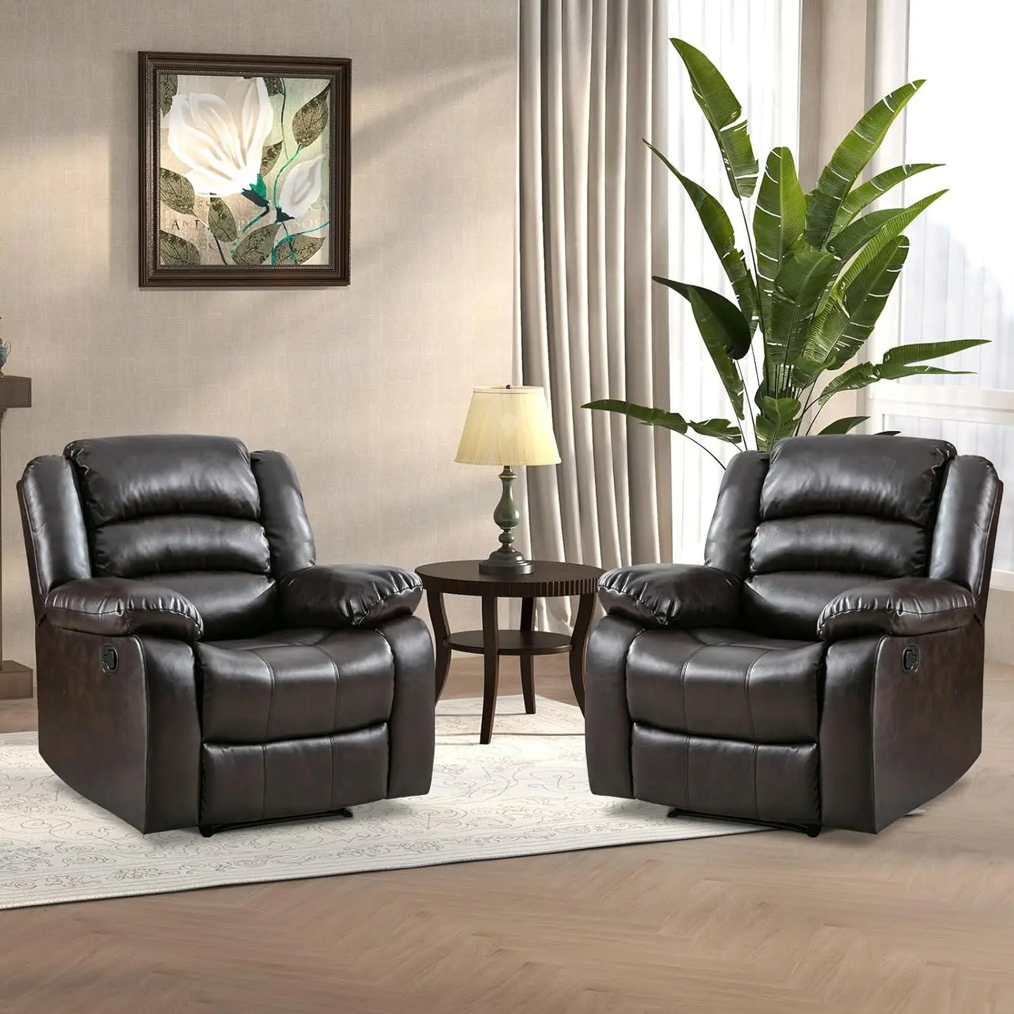 Gray Manual Reclining Chairs for Adults, Living Room Single