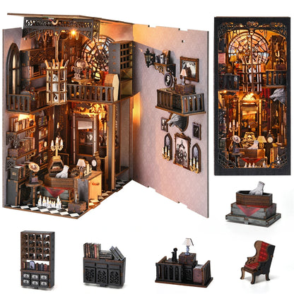Wednesday Halloween Bookshelf Dollhouse