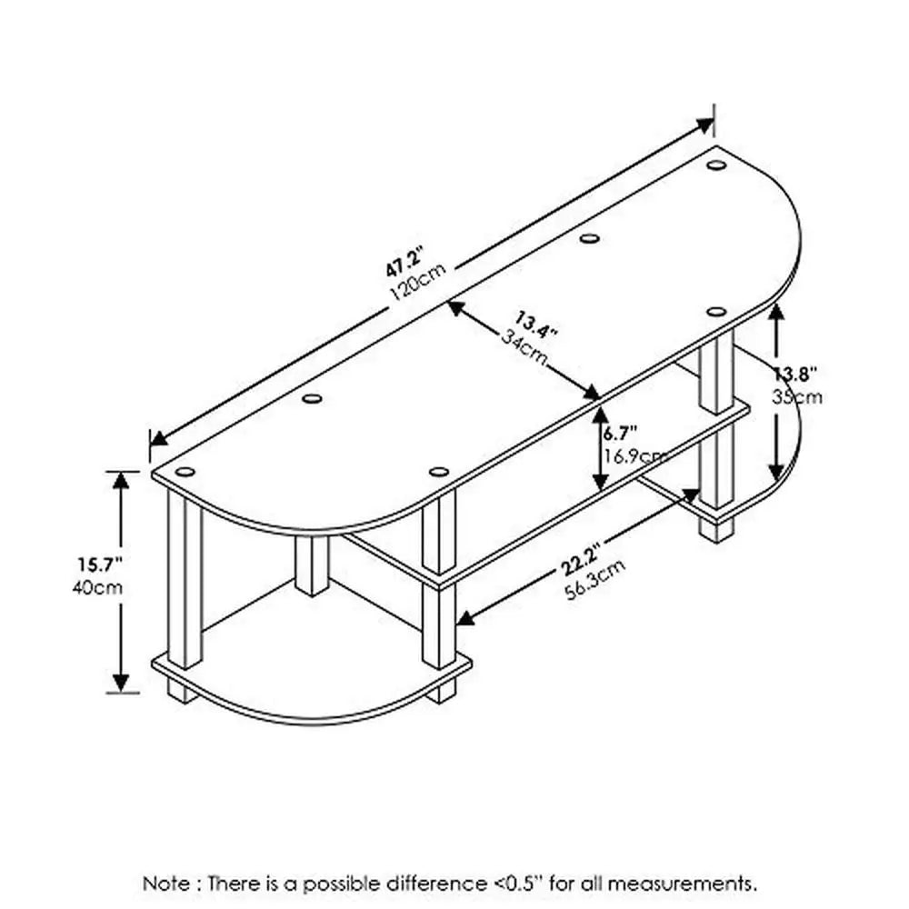 4-Tier Stand Easy Assembly 55" Flat Screen Panel 40lbs Capacity