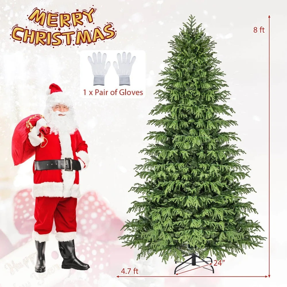8 FT Artificial Christmas Tree w/470 Warm White LED Lights