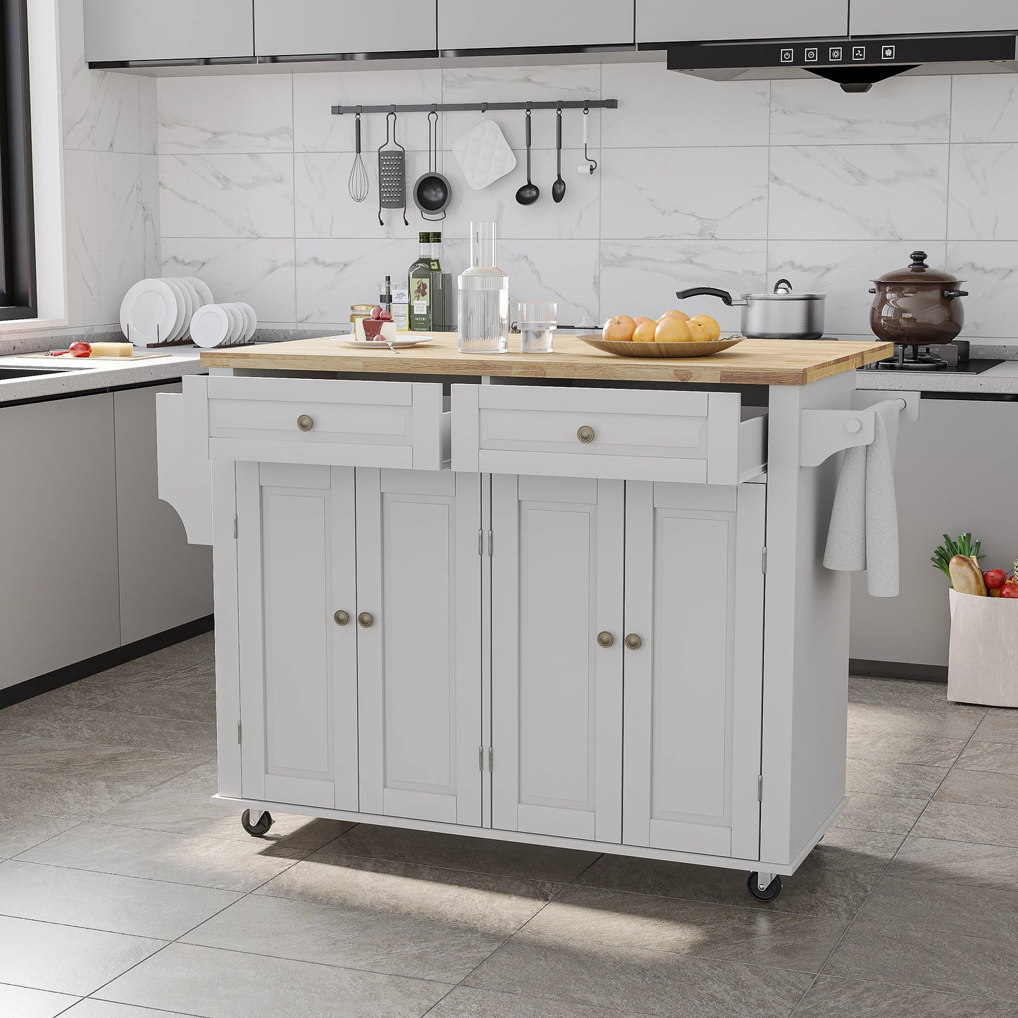 Rolling-Movable Kitchen Island Carts on Wheels