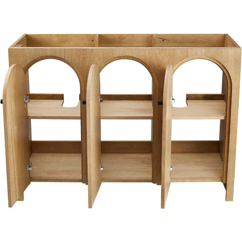 48" Bathroom Vanity Cabinet (Sink Basin Not Included), Oak