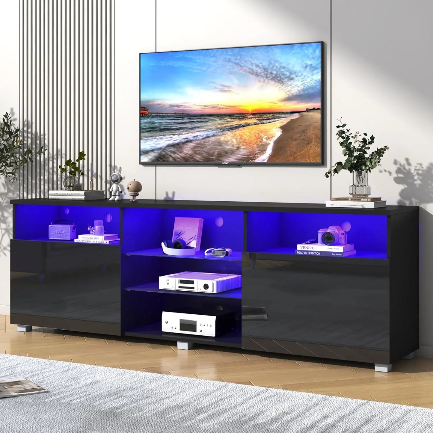 75/80 inch TV High Glossy TV Entertainment Center