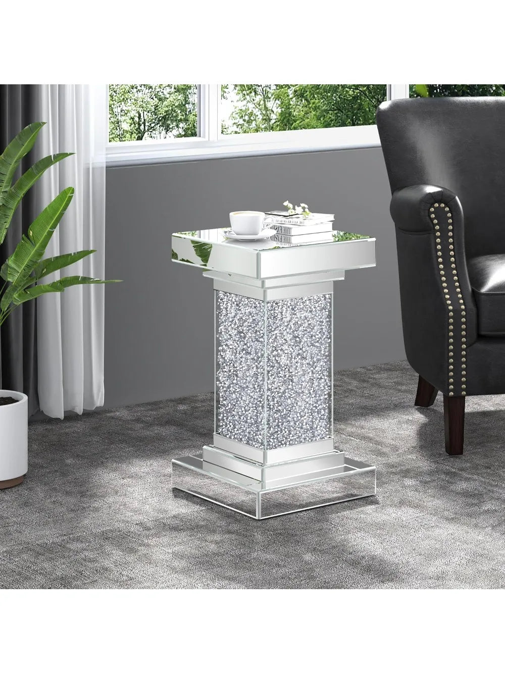 Glass Decorative Side Table for Living Room