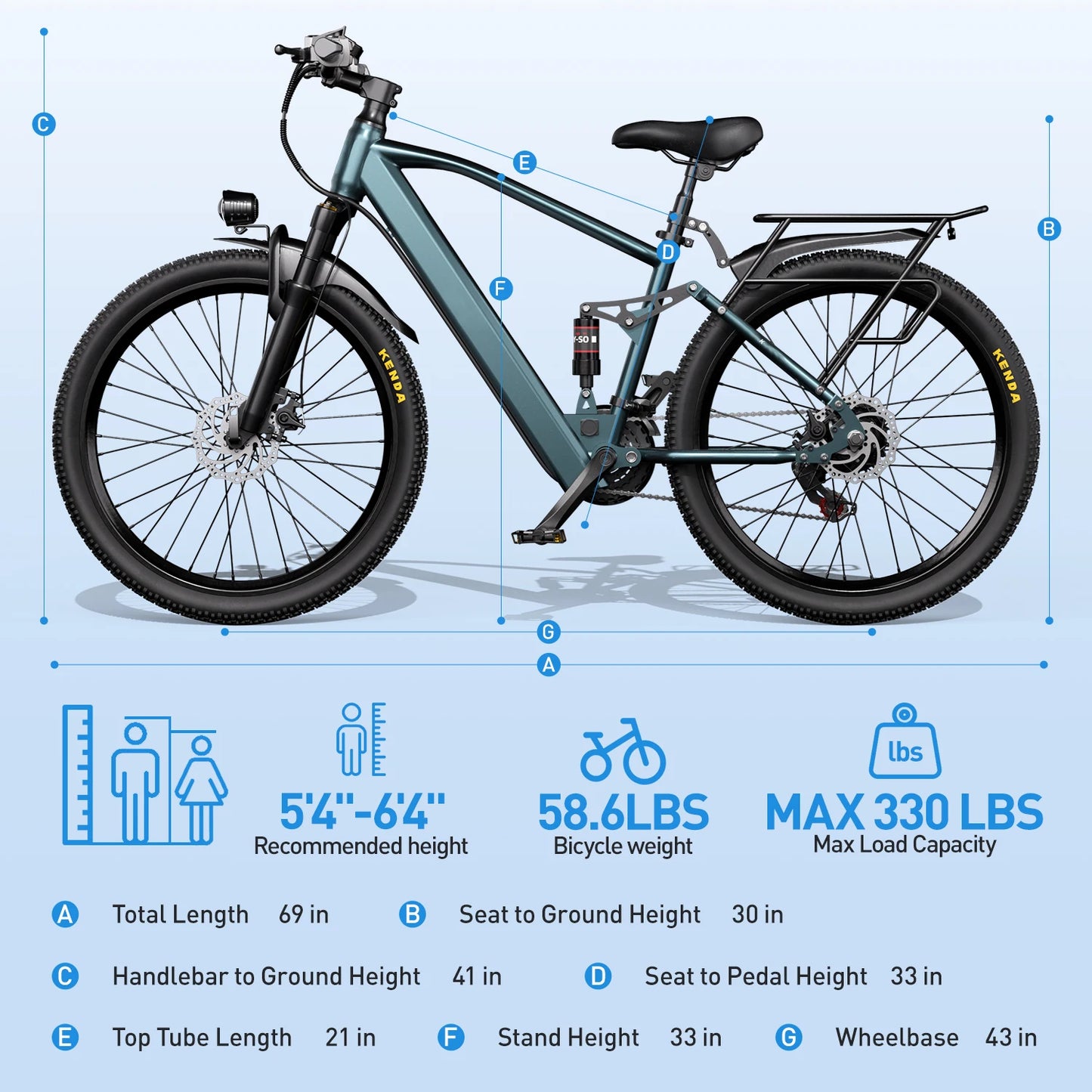 26" 24" Electric Bike 500W Ebike