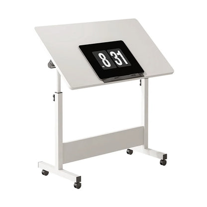 Mobile Stand Up Desk With Wheels, Home Office Computer Workstation