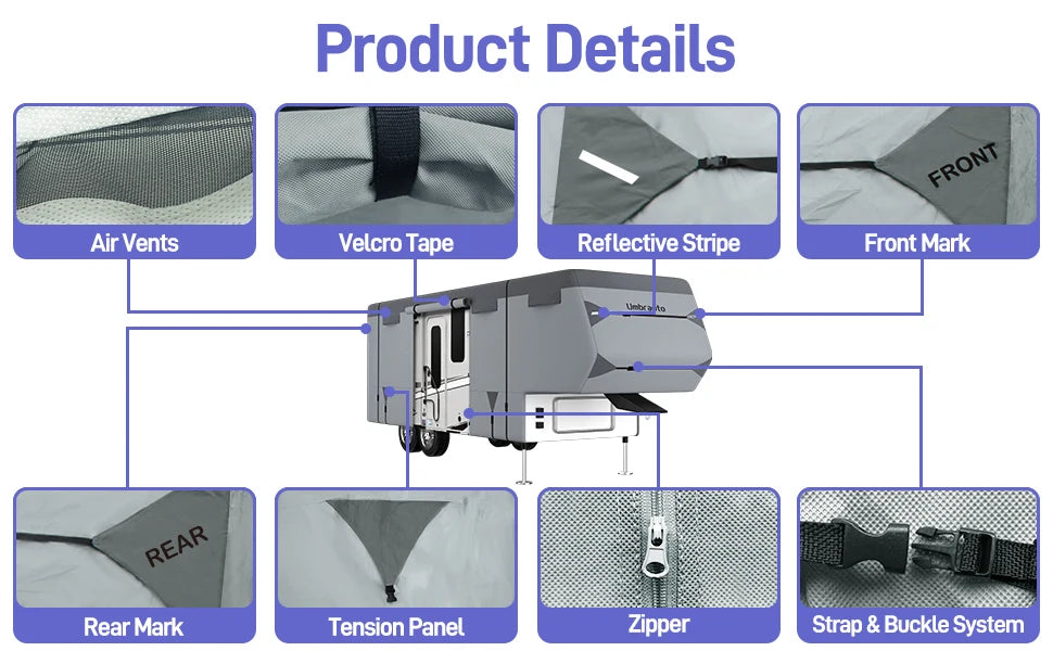 Top Anti-UV Waterproof Breathable Camper Covers