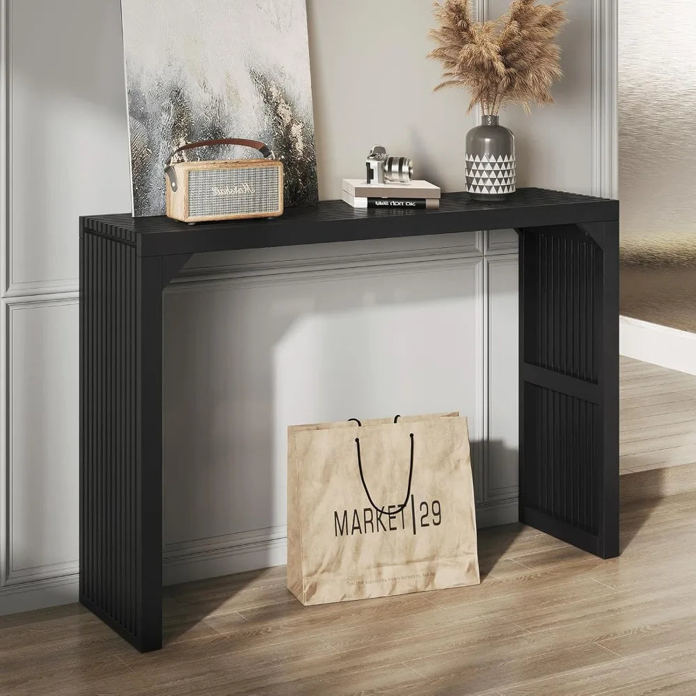 46" Solid Wood Console Table Behind Couch,