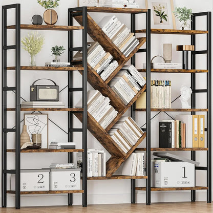 Tree Bookshelf Metal Frame Tall Bookshelf Furniture