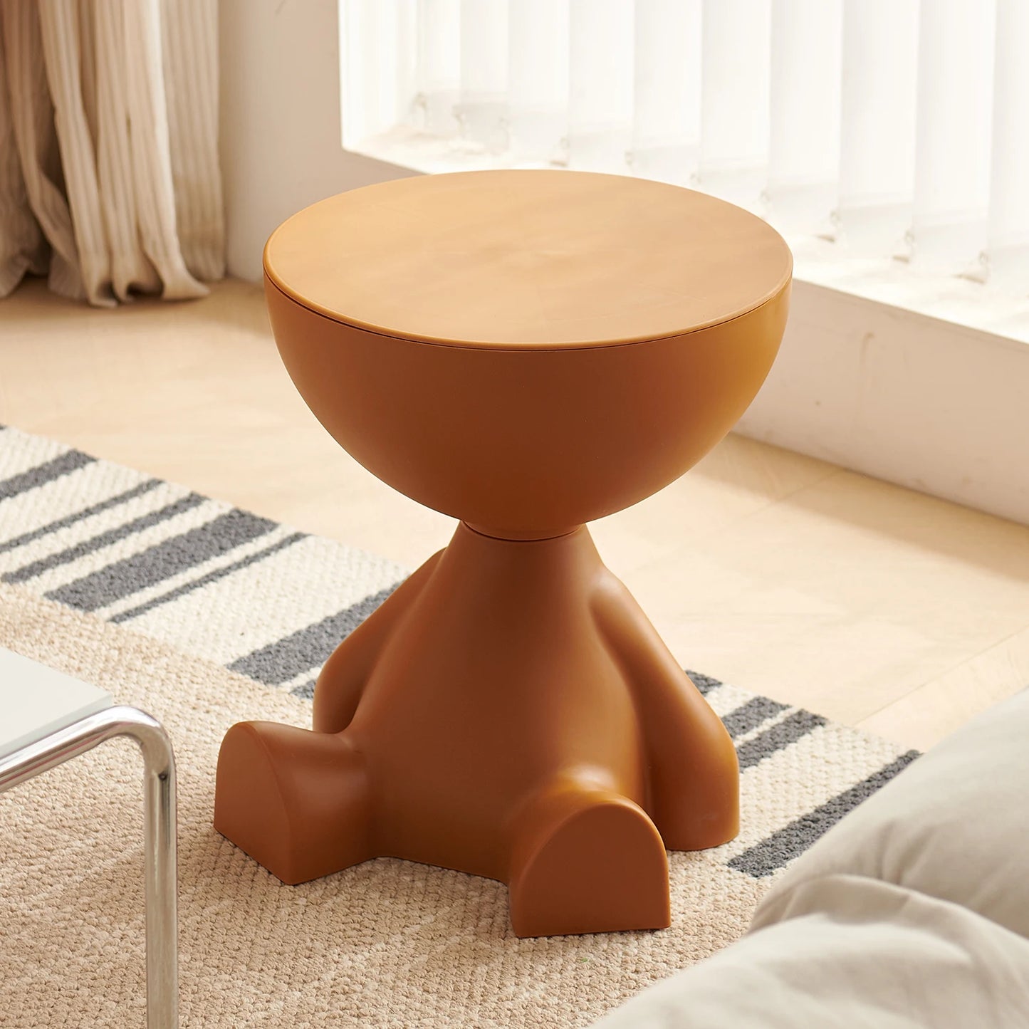 Living room sofa side table table, round side table