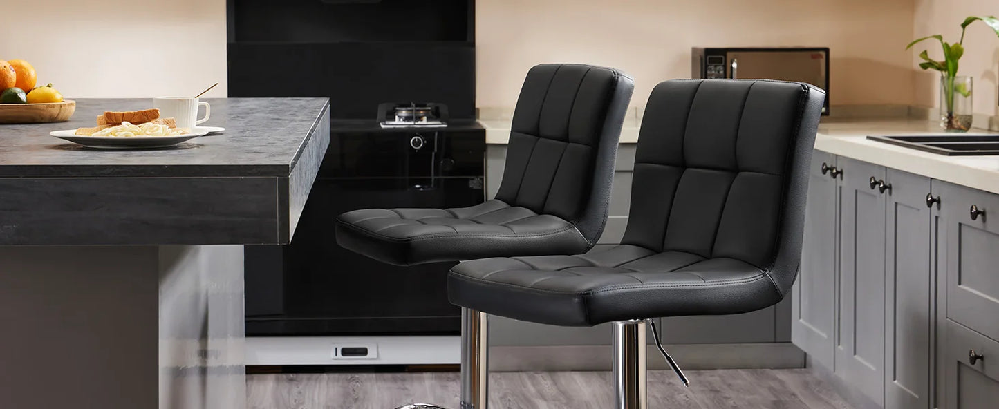 Set of 2,Upholstered Counter Height Bar Stools.