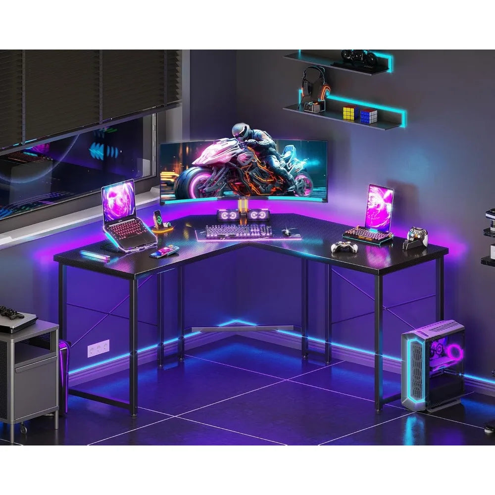 L Shaped Corner Gaming-Desk for Home Office