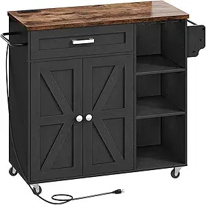 Rolling Storage Cart with Drawer, Versatile Island