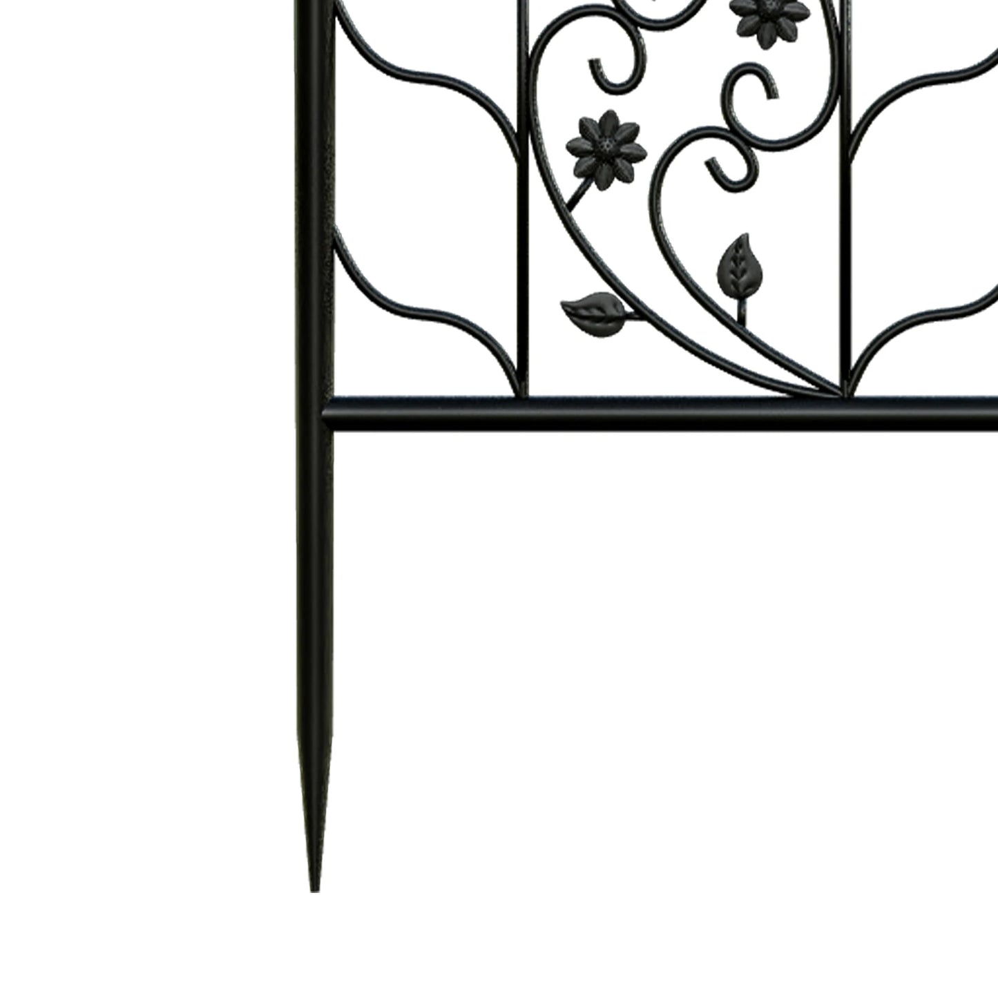 71 inch Tall Metal Fence Black Lattice Panel Yard Corner Décor