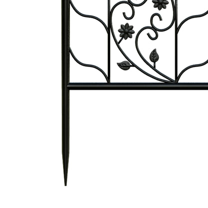 71 inch Tall Metal Fence Black Lattice Panel Yard Corner Décor