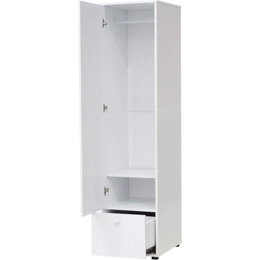 Corry Wardrobe Armoire Storage Closet, White