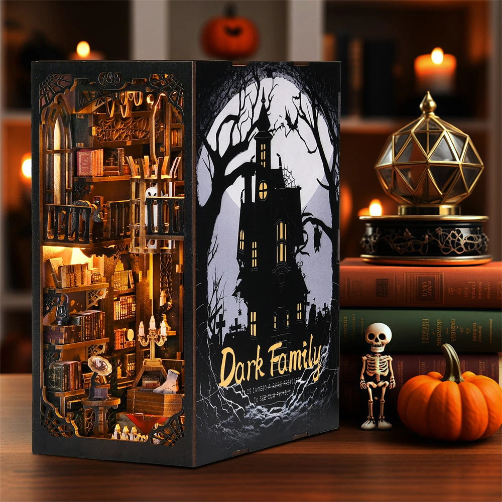Wednesday Halloween Bookshelf Dollhouse