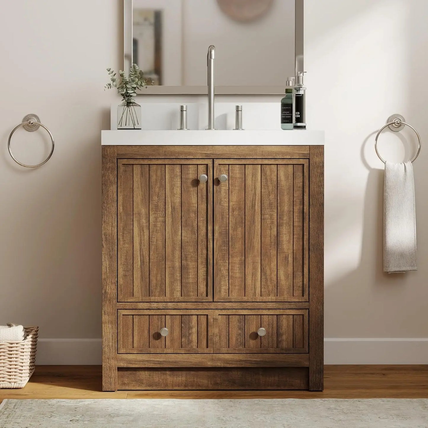 48" Modern Wood Bathroom Vanity with Sink