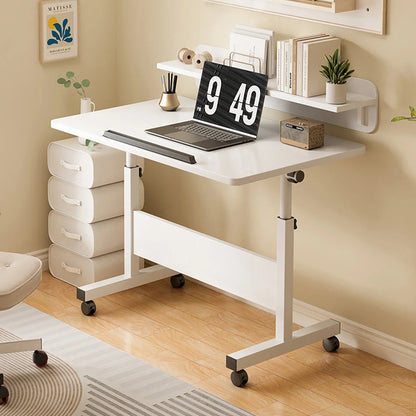 Mobile Stand Up Desk With Wheels, Home Office Computer Workstation