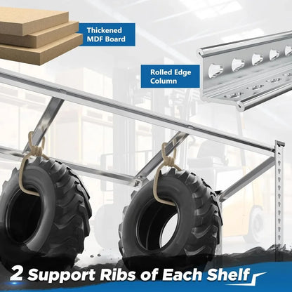 4 Tier Storage Shelves Load 2000LBS