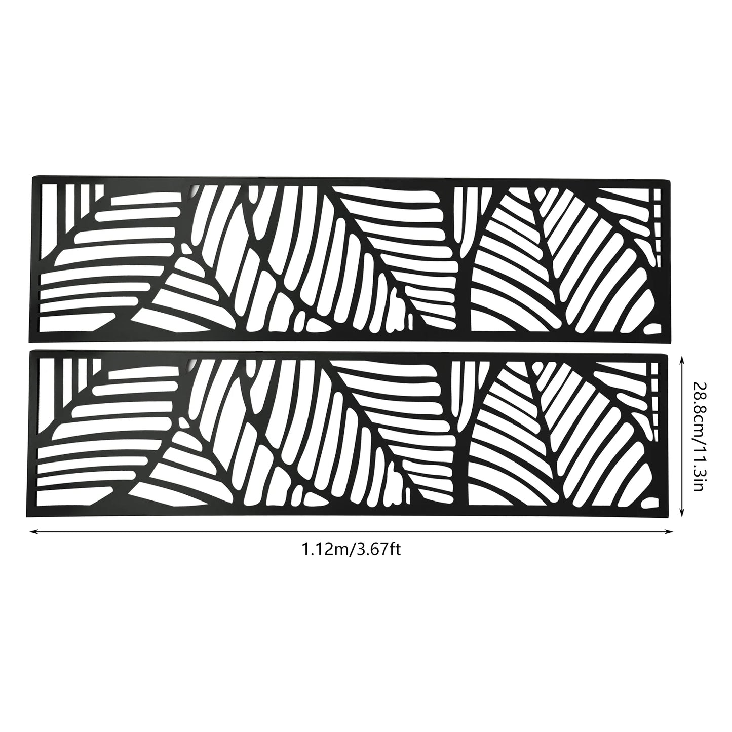 Metal Privacy Fence Screen with Freestanding Decorative Room Divider