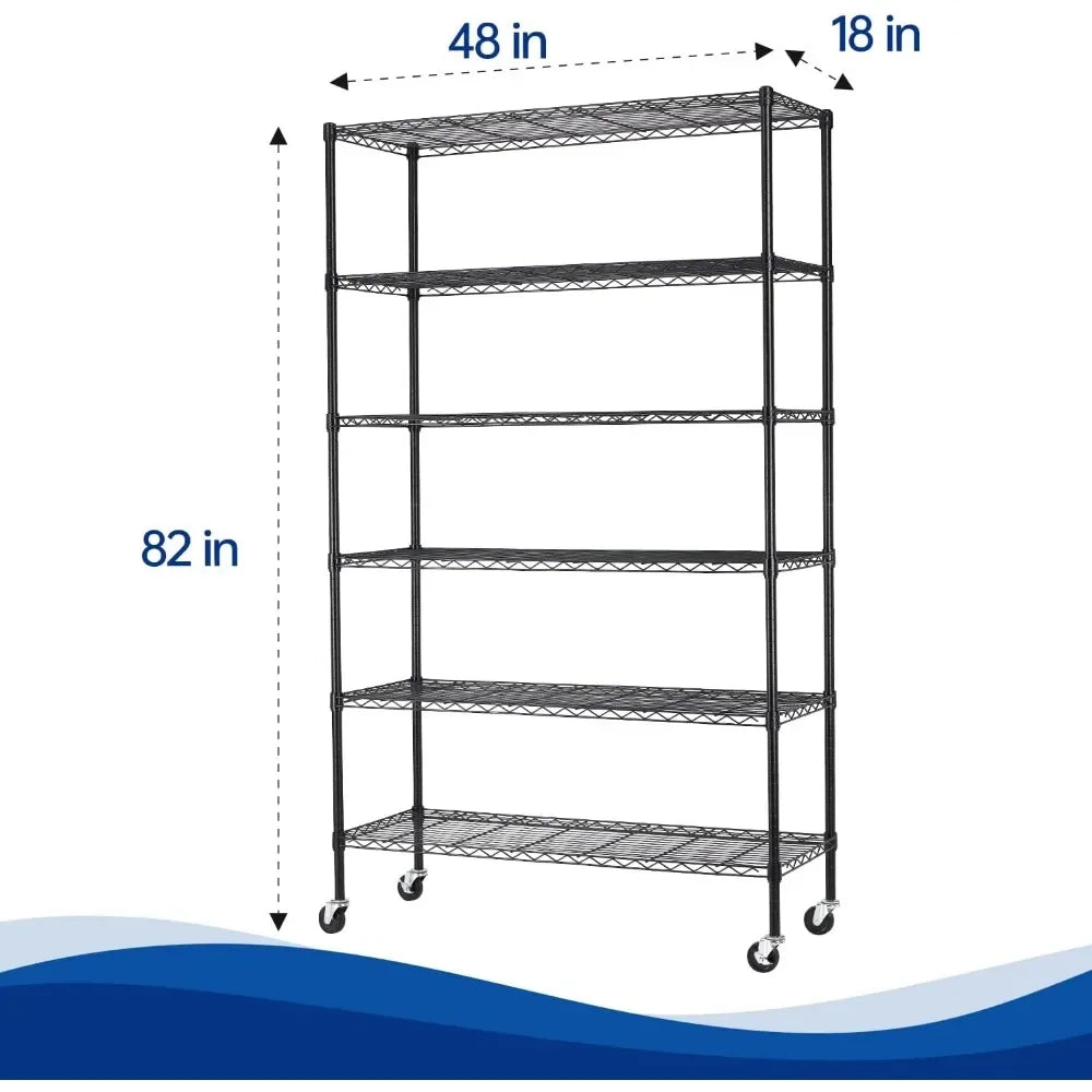 6-Shelf on Commercial Wire Adjustable Layer Shelving