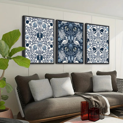 3pcs Large Black Float Framed Canvas Wall Art