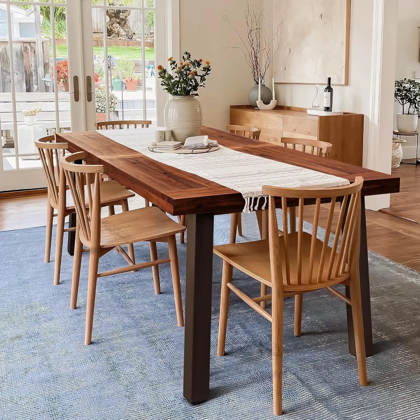 Wood Dining 6 Person Indoor Outdoor