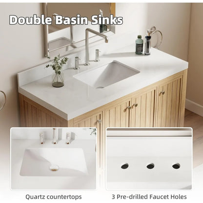 48" Modern Wood Bathroom Vanity with Sink