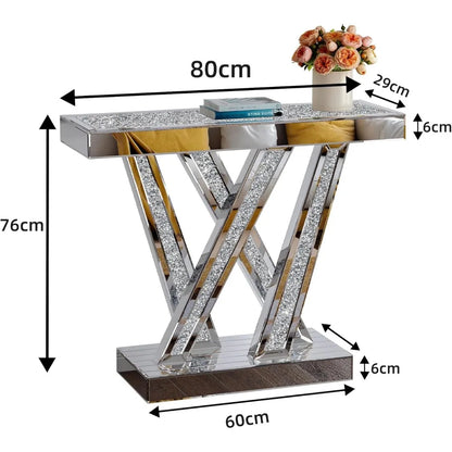Modern Console Table Mirrored Finished