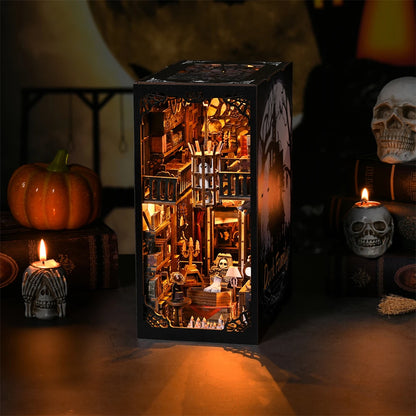 Wednesday Halloween Bookshelf Dollhouse