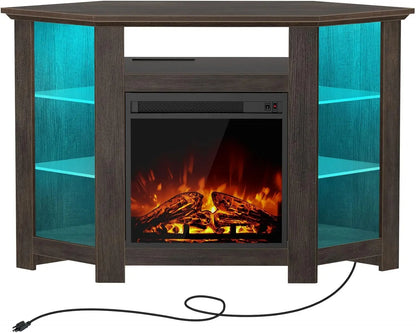 47 Inch TV Stand with Fireplace