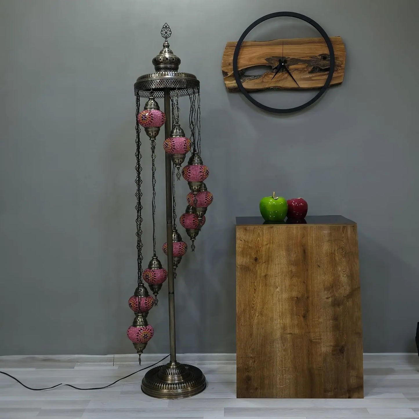 Moroccan Mosaic Standing Lamp 9 Globe